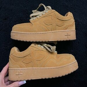 Tan Suede SMFK Sneakers